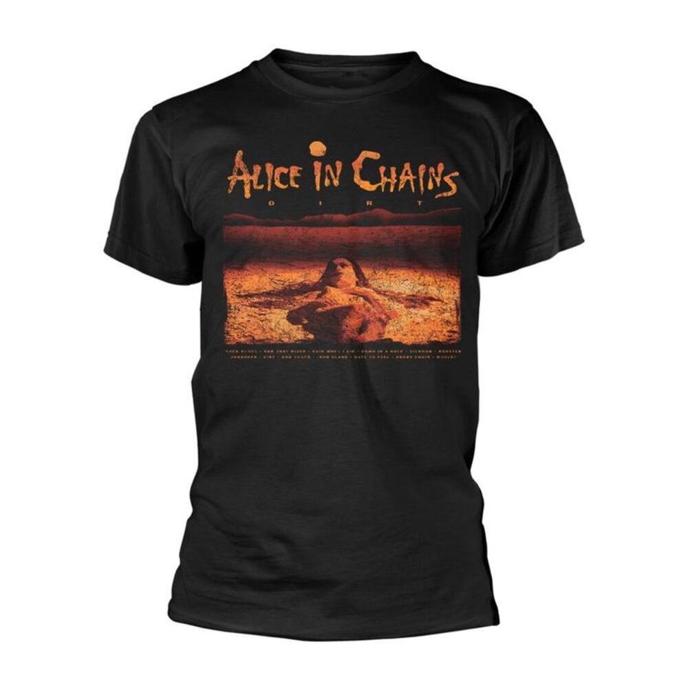 Alice In Chains Unisex Adult Dirt Track List T-Shirt / Black